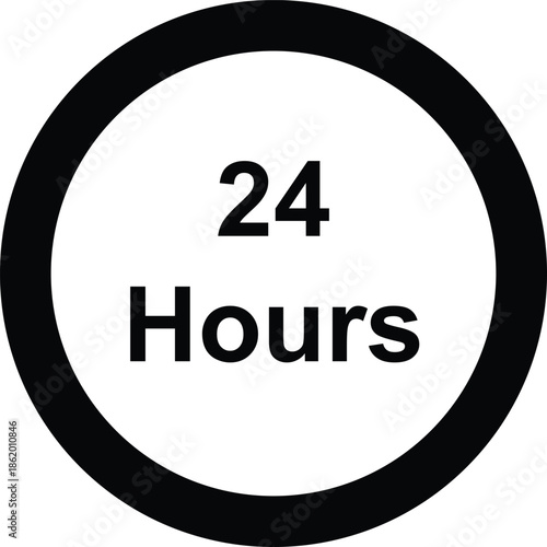 twenty four hours clock icon