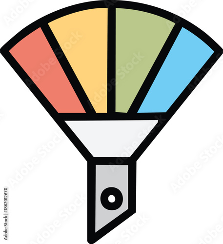 Color Palette Fan Icon