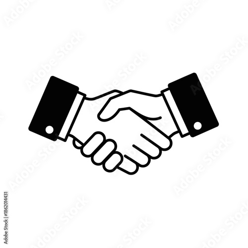 Business partnership handshake agreement concept
