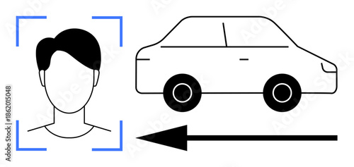 Facial recognition technology. Facial recognition monitoring transportation systems and enhancing vehicle tracking. Facial recognition for security, traffic management, AI systems, and automation