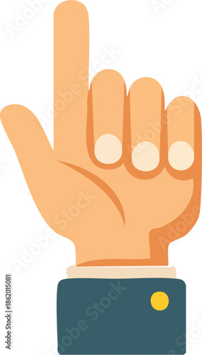 Hand With Index Finger Pointing Up