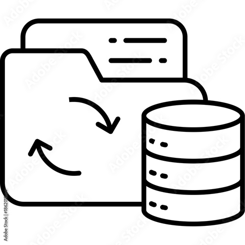 Data Backup Outline Icon