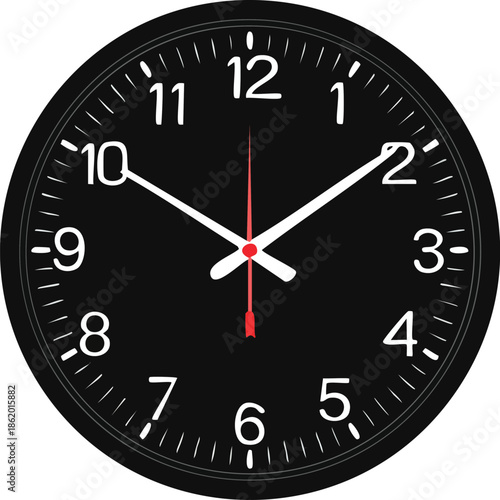 Modern Black Wall Clock
