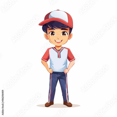 Professional athlete caricature isolated on white vector