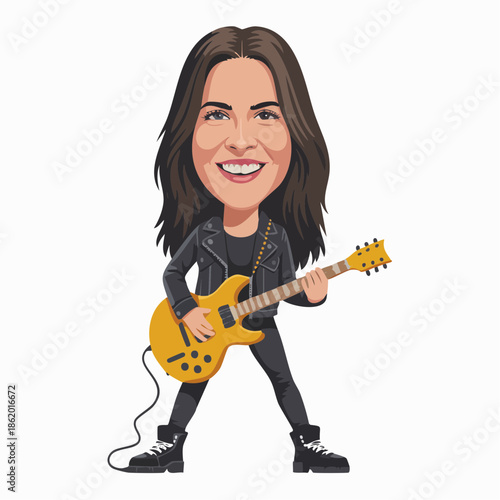 musician caricature isolated on white vector