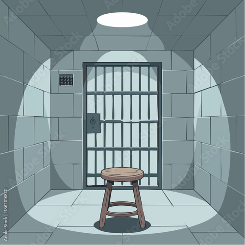 Prison cell - jail room empty