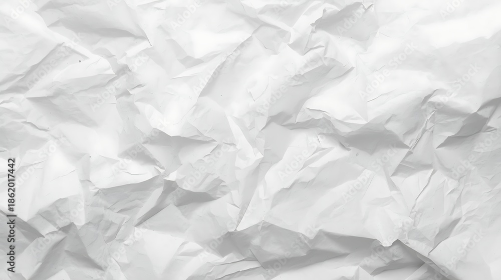 Obraz premium Crumpled white paper texture background