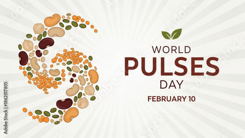 Pulses Day Celebration with Colorful Beans and Grains on February 10