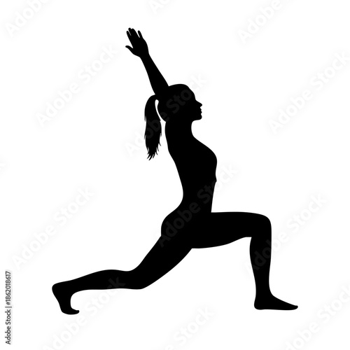 silhouette of a woman doing yoga