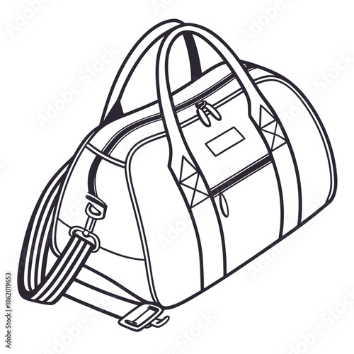 Stylish leather duffel bag