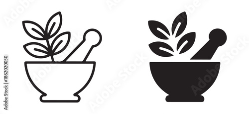 Herbal remedy icons set for alternative medicine aromatherapy cosmetic laboratory traditional healing botanical art