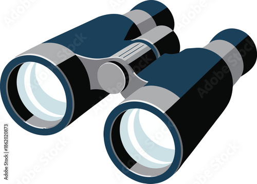 High-Quality Vector Graphic Illustration of Binoculars Perfect for Exploration and Outdoor Activities Designs