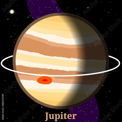 Planet Jupiter Illustration (Biggest Planet in Our Solar System) – Solar System Planet Illustration