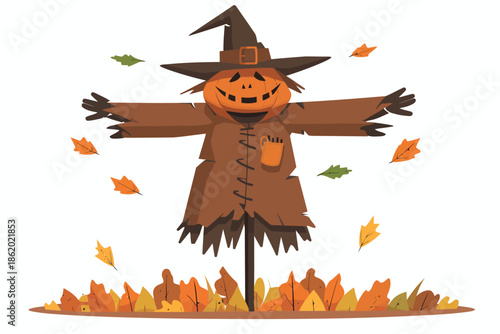 scarecrow isolated illustration