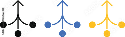 Data Integration Icons. Consolidated database symbol. Information merging graphic design. Cloud computing and processing regulation signs
