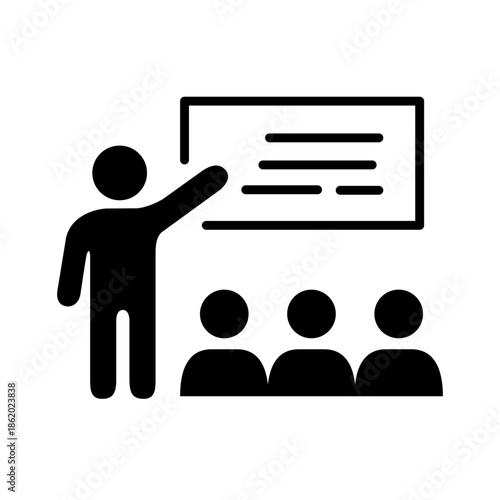 プレゼンテーションをしている人のアイコン