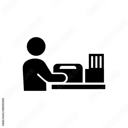 デスクを整理している人のアイコン