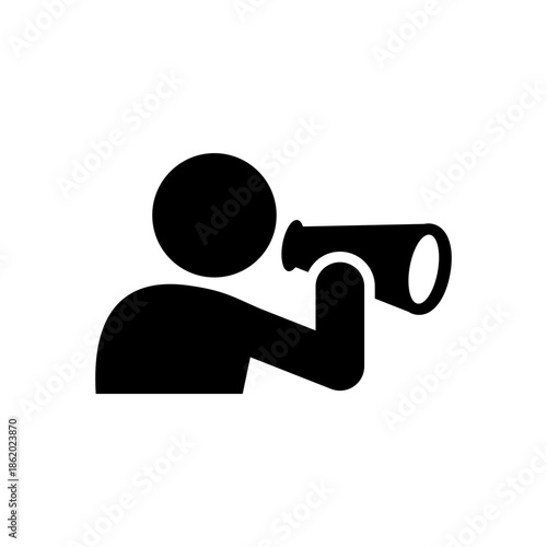 メガホンで応援している人のアイコン