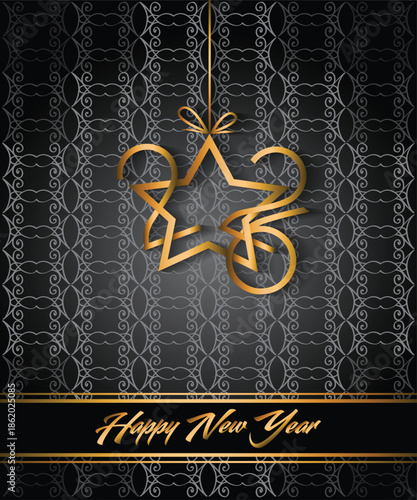 2026 Happy New Year background for your seasonal invitations, festive posters, greetings cards.