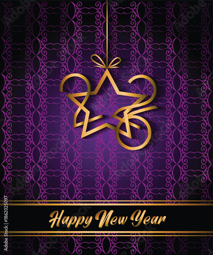 2026 Happy New Year background for your seasonal invitations, festive posters, greetings cards.