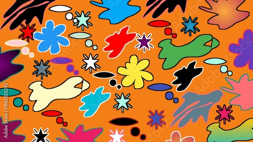 seamless pattern with birds and flowers