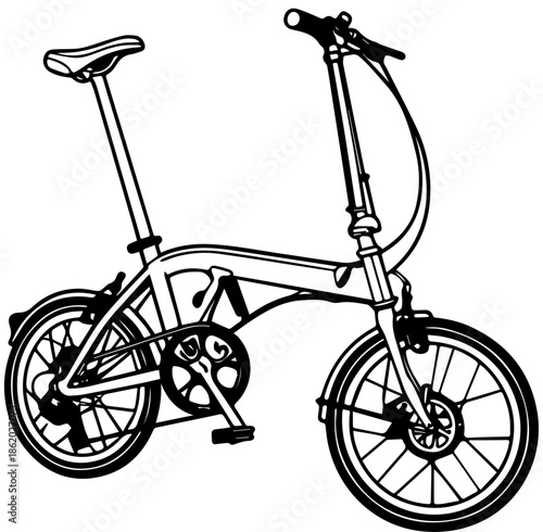 Folding Bike clip art preview