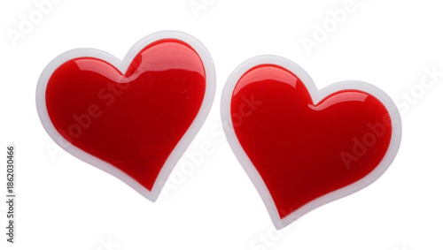 Interlocking Red Hearts Love Symbol