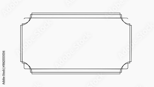 Elegant decorative frame design with curved corners and lines