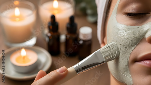 Intimate skincare moment highlighting texture and self-care ritual.