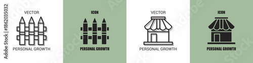 Personal growth icon line. Personal growth vector illustration.