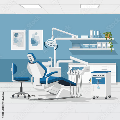 Dental Clinic Chair and Medical Equipment.
