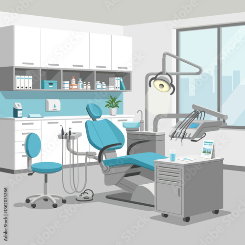 Dental Clinic Chair and Equipment Setup.