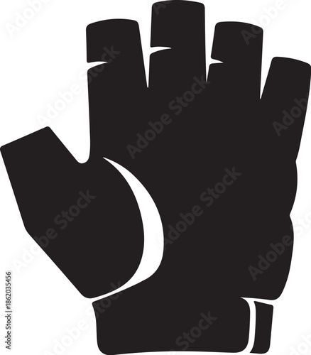 Hand raised in victory isolated on white background