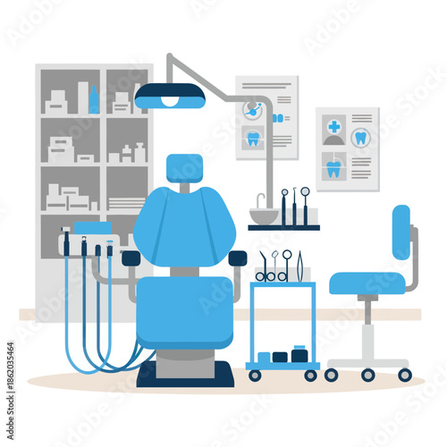 Dental Clinic Chair and Medical Equipment.