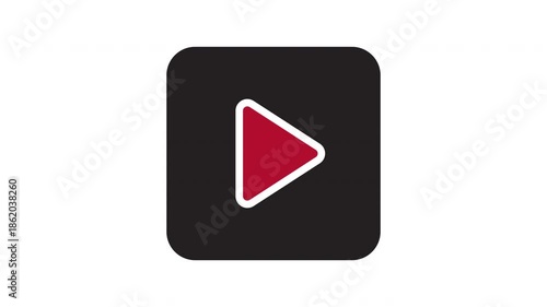 video media click play. cartoon flat type