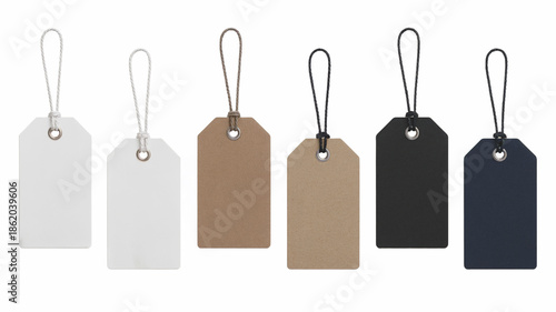 Blank Hanging Tags Set Isolated