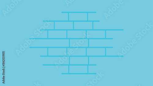 Light Blue Brick Wall Abstract Pattern Background.