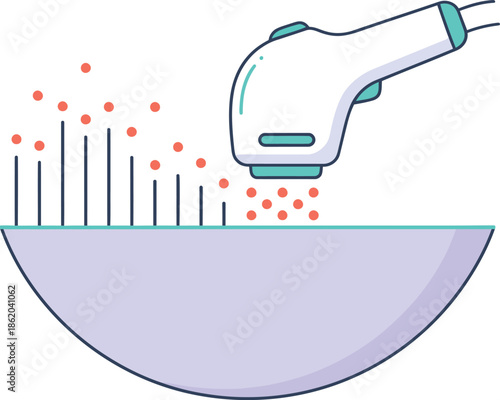 Laser Hair Removal Device - IPL Treatment and Skincare Procedure Vector Illustration