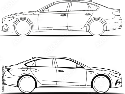 Modern electric sedan