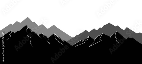 Abstract mountain range silhouette