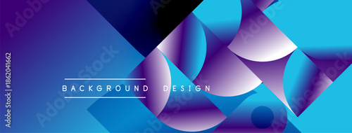 Abstract gradients overlap, creating dynamic visual effect. Blue, purple hues dominate composition. Text reads background design.