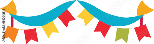 Colorful carnival banner decoration