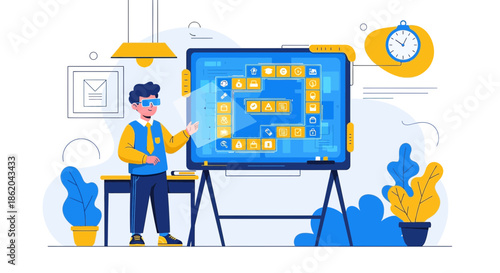 Interactive learning environment facilitated through augmented reality technology application