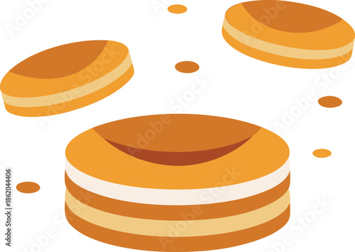 Pancakes stacked celebration flat design