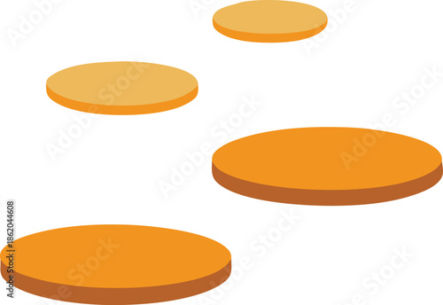 Stacked pancakes flat design