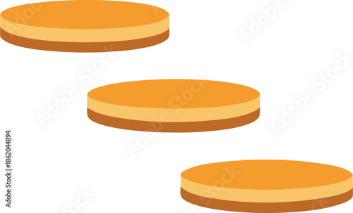 Stacked pancakes flat design