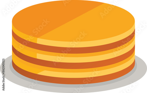 Stacked pancakes flat design