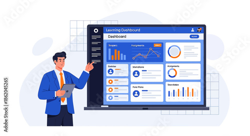 Interactive online learning platform with engaging data visualization and real time updates