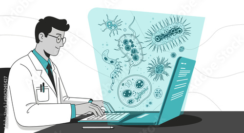 Investigating microscopic organisms and developing innovative medical solutions utilizing technology