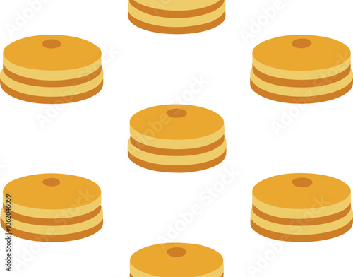 Stacked pancakes flat design